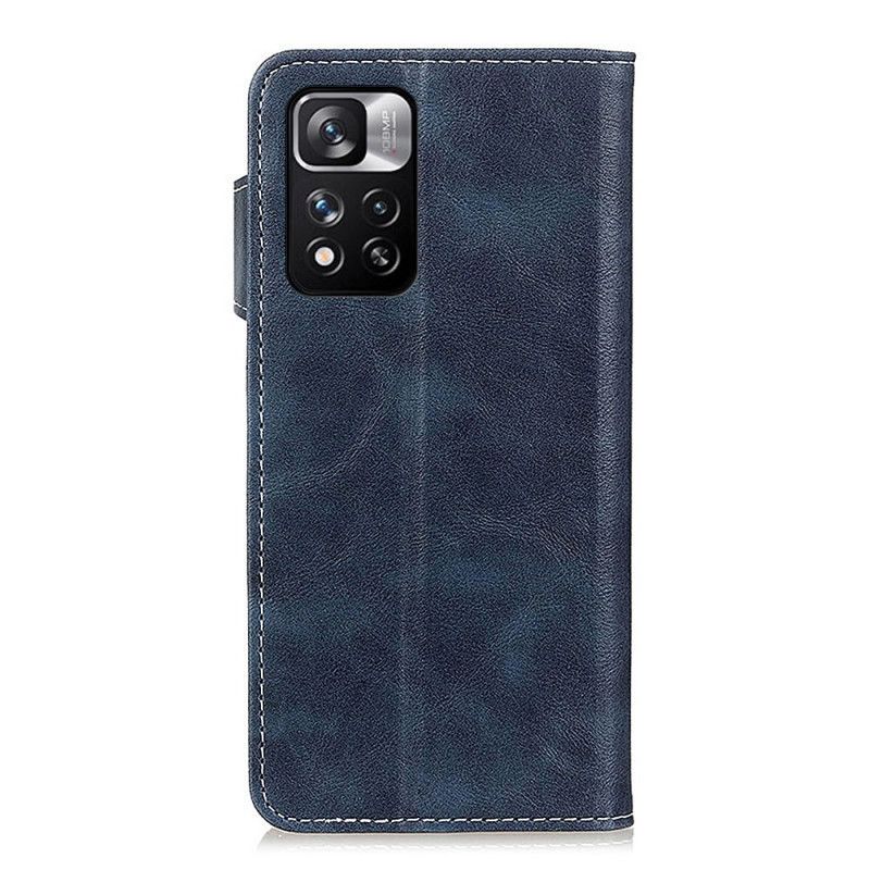 Flip Cover Xiaomi Redmi Note 11 Pro / Note 11 Pro Plus Kunstnerisk Syningsknap