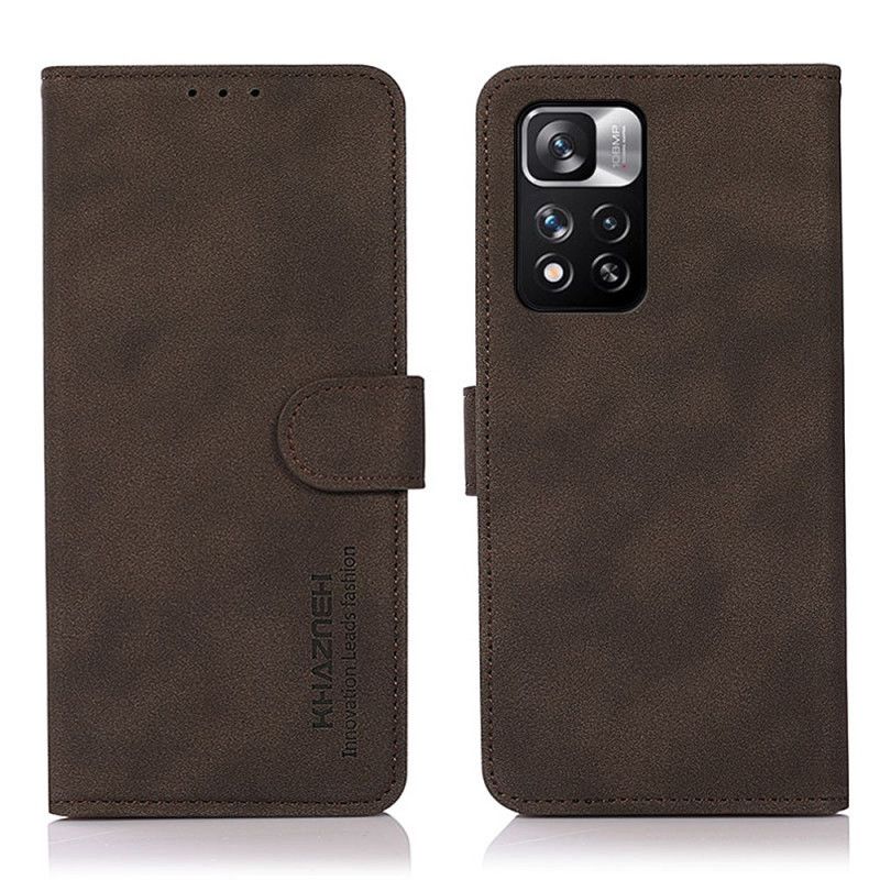 Flip Cover Xiaomi Redmi Note 11 Pro / Note 11 Pro Plus Lædereffekt Fashion Khazneh