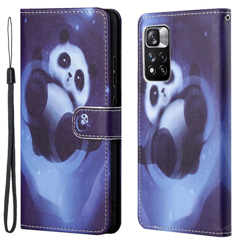 Flip Cover Xiaomi Redmi Note 11 Pro / Note 11 Pro Plus Panda Space Strappy