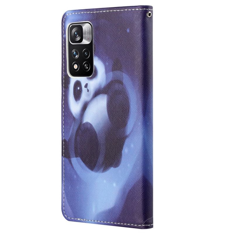 Flip Cover Xiaomi Redmi Note 11 Pro / Note 11 Pro Plus Panda Space Strappy