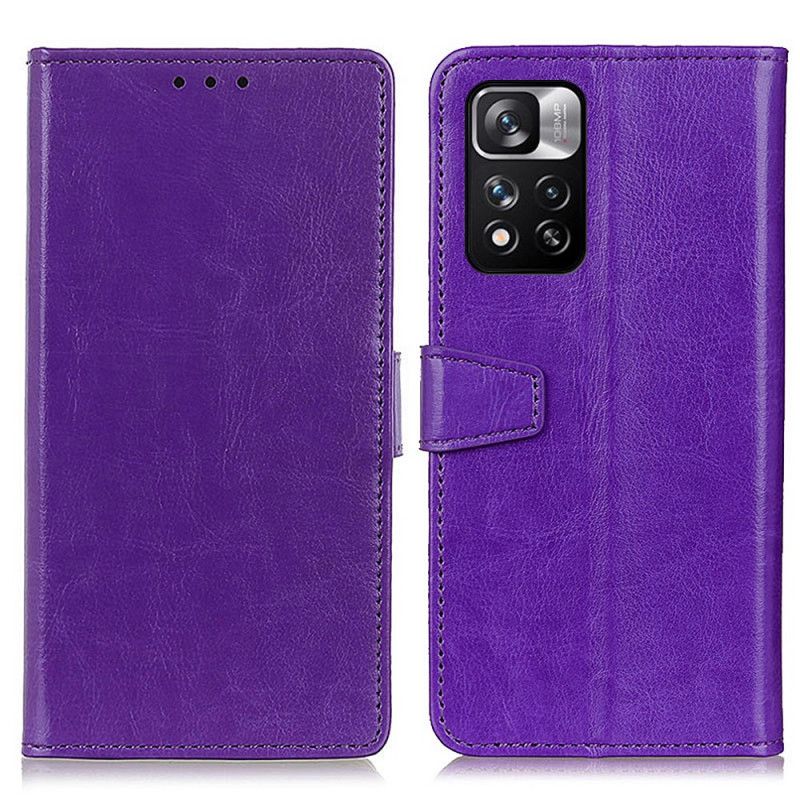 Flip Cover Xiaomi Redmi Note 11 Pro / Note 11 Pro Plus Skinnende Lædereffekt