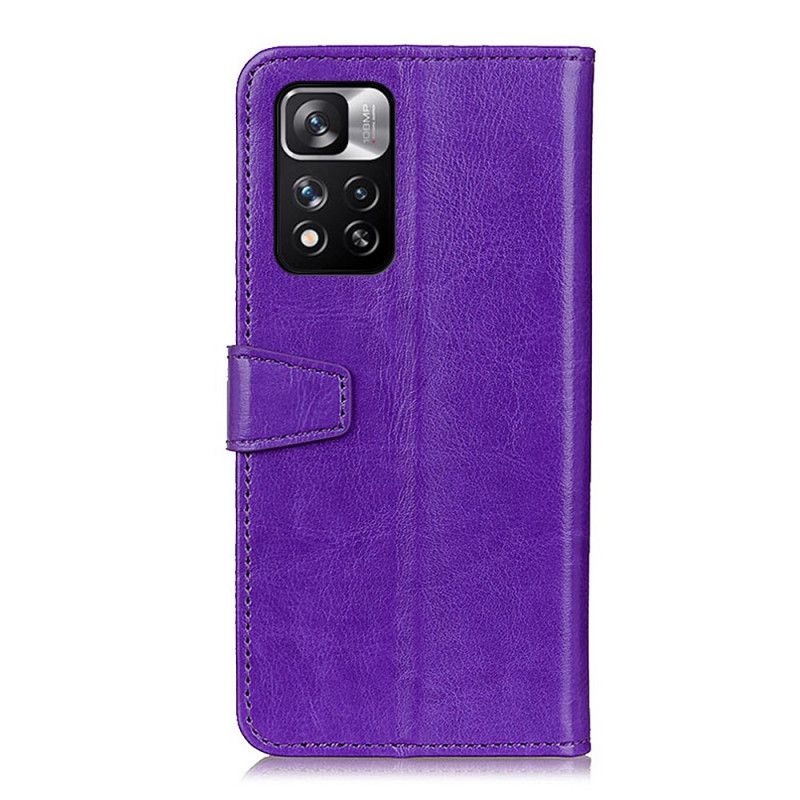 Flip Cover Xiaomi Redmi Note 11 Pro / Note 11 Pro Plus Skinnende Lædereffekt