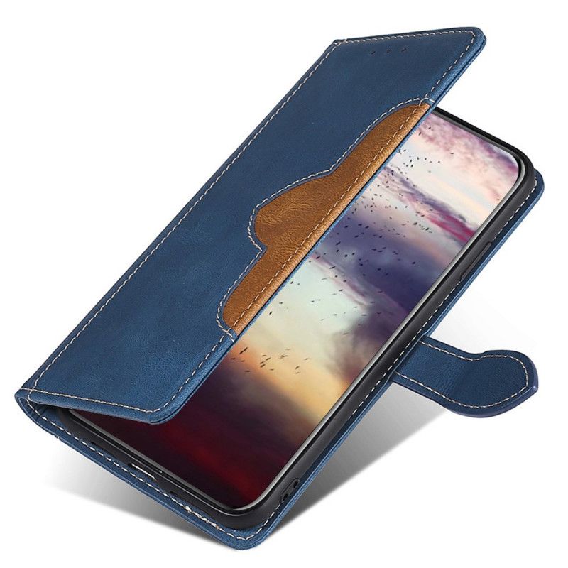 Flip Cover Xiaomi Redmi Note 11 Pro / Note 11 Pro Plus Tofarvet Imiteret Læder Stilfuldt