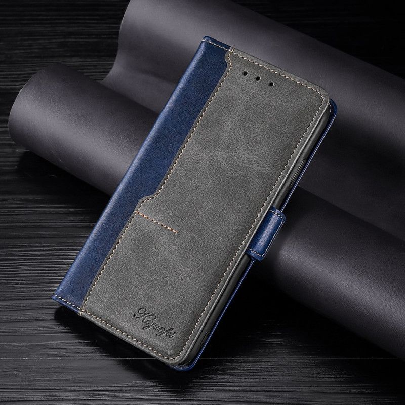 Flip Cover Xiaomi Redmi Note 11 Pro / Note 11 Pro Plus Tofarvet Læderstil