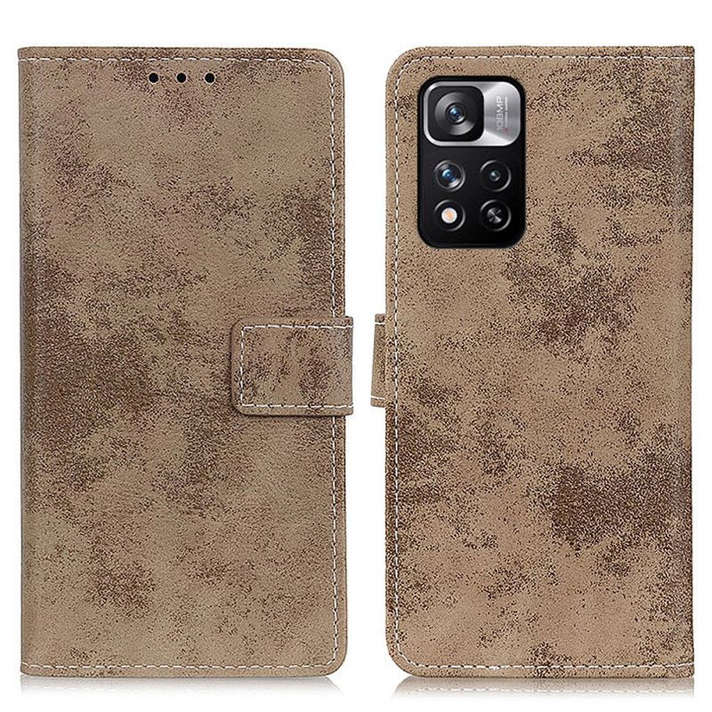 Flip Cover Xiaomi Redmi Note 11 Pro / Note 11 Pro Plus Vintage Lædereffekt