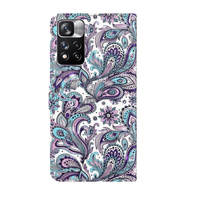 Læder Cover Xiaomi Redmi Note 11 Pro / Note 11 Pro Plus Lyse Pletblomstermønstre