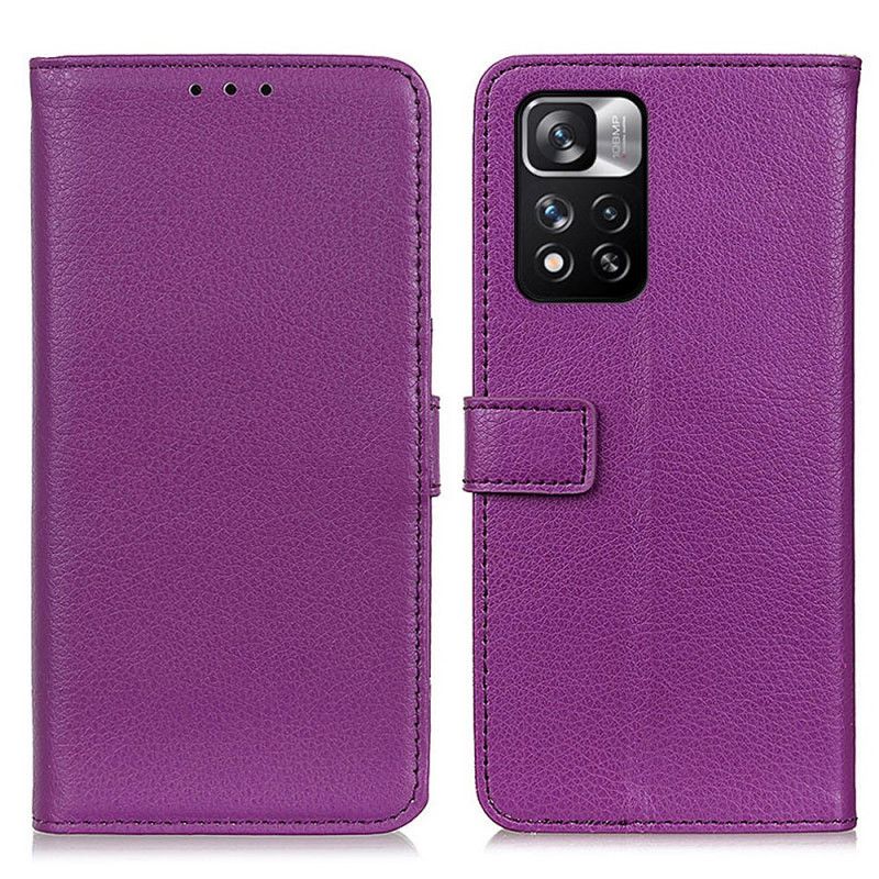 Læder Cover Xiaomi Redmi Note 11 Pro / Note 11 Pro Plus Telefon Etui Premium Litchi-læder