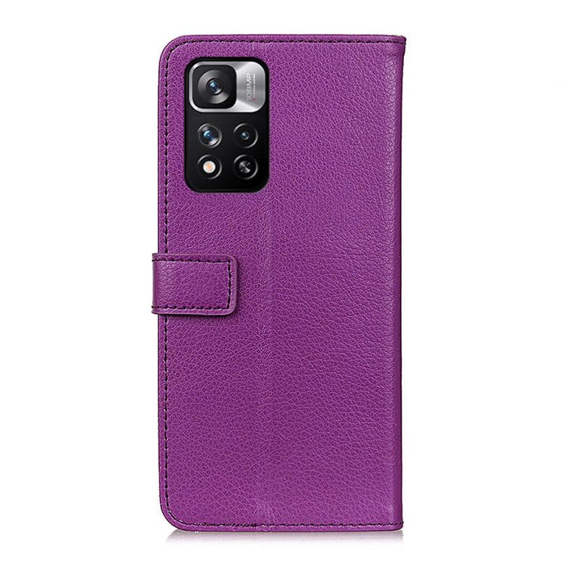 Læder Cover Xiaomi Redmi Note 11 Pro / Note 11 Pro Plus Telefon Etui Premium Litchi-læder