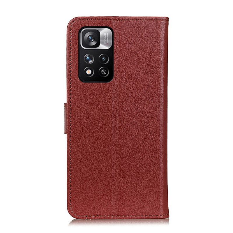 Læder Cover Xiaomi Redmi Note 11 Pro / Note 11 Pro Plus Telefon Etui Premium Litchi-lædereffekt