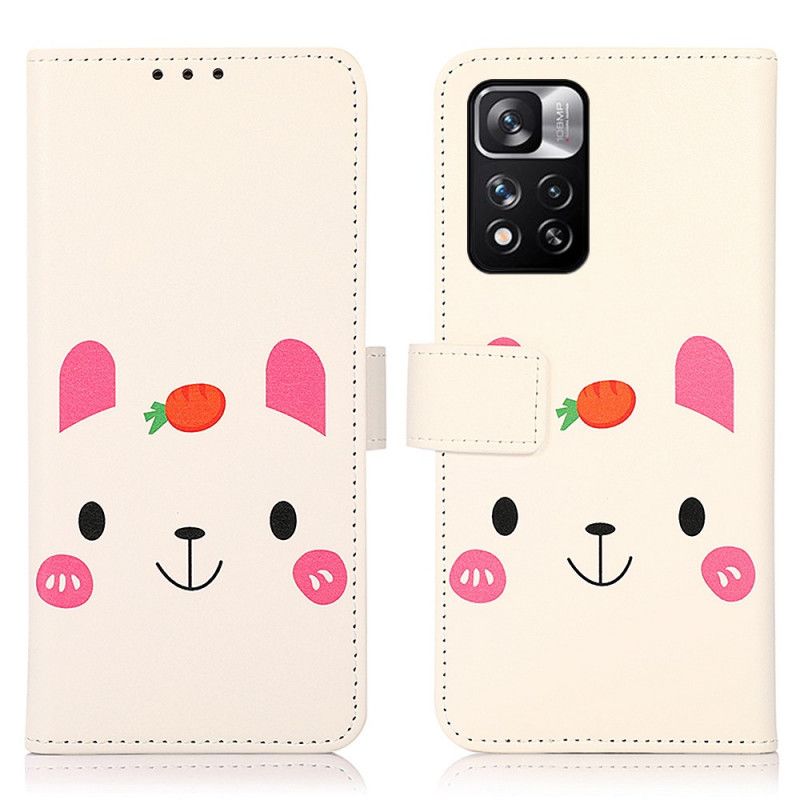 Læder Cover Xiaomi Redmi Note 11 Pro / Note 11 Pro Plus Telefon Etui Sjov Tegneserie