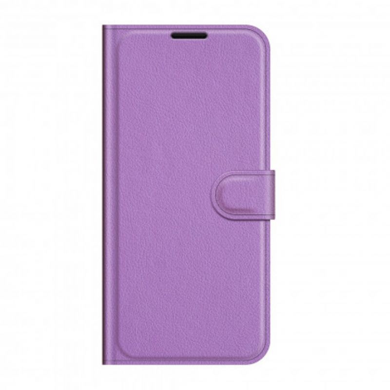 Flip Cover Realme 8 5g Klassisk Litchi-effekt