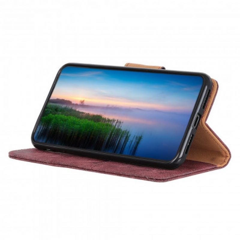 Flip Cover Til Realme 8 5g Vintage Dobbeltsidet Magnetklap