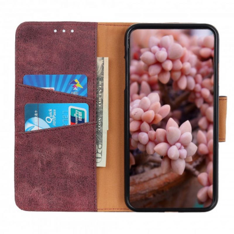 Flip Cover Til Realme 8 5g Vintage Dobbeltsidet Magnetklap