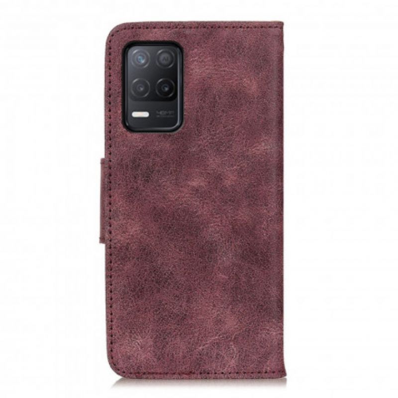 Flip Cover Til Realme 8 5g Vintage Dobbeltsidet Magnetklap