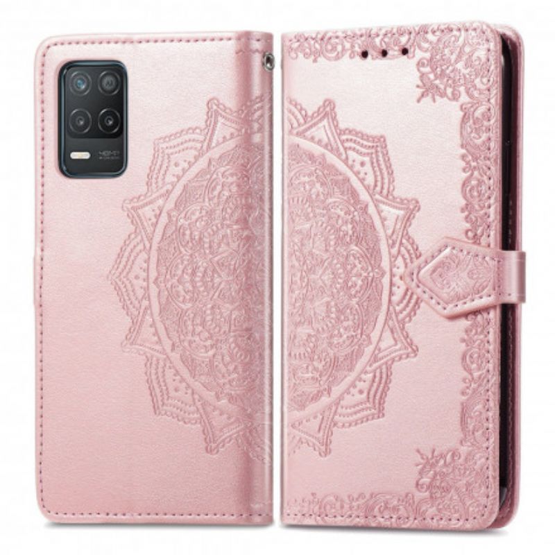 Læder Cover Realme 8 5g Telefon Etui Mandala Middelalder