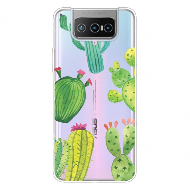 Cover Asus Zenfone 7 / 7 Pro Akvarel Kaktus