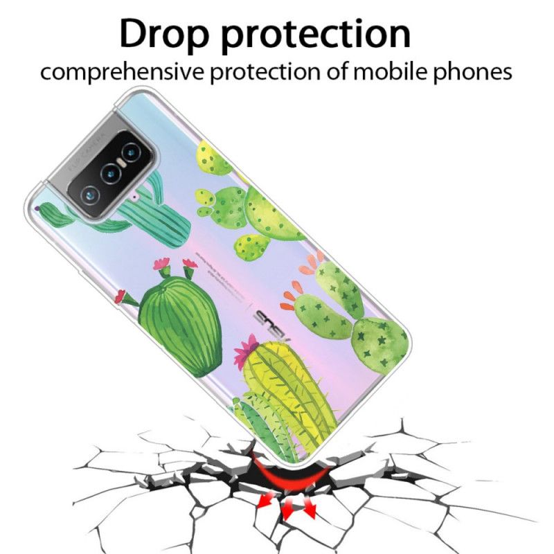 Cover Asus Zenfone 7 / 7 Pro Akvarel Kaktus