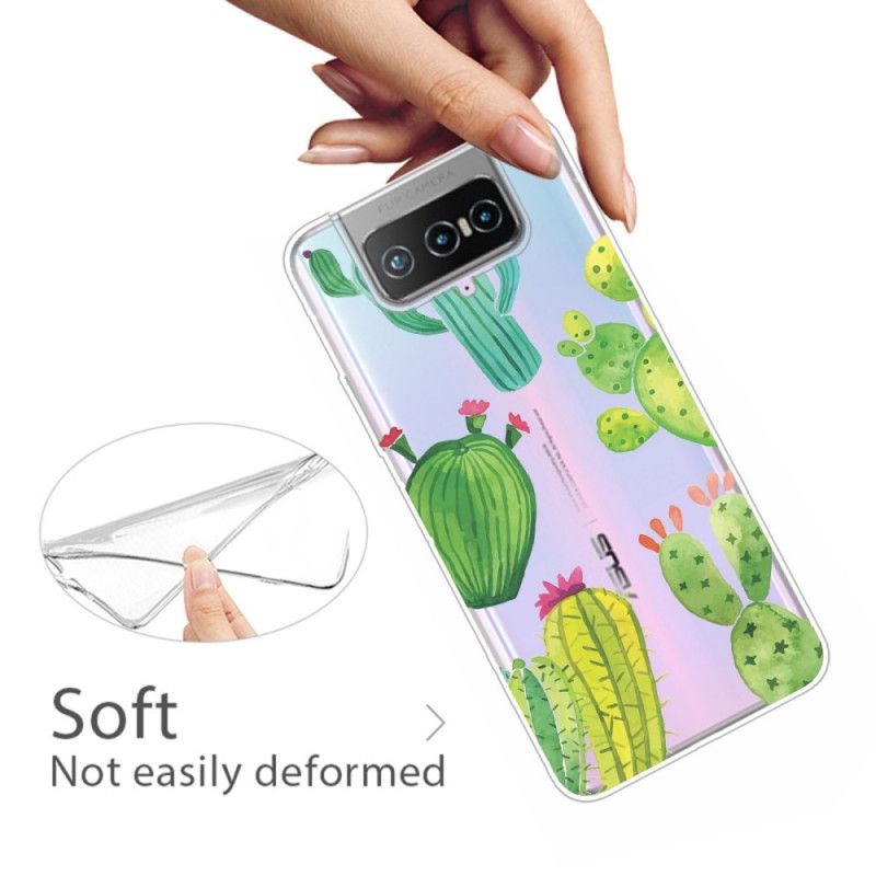 Cover Asus Zenfone 7 / 7 Pro Akvarel Kaktus