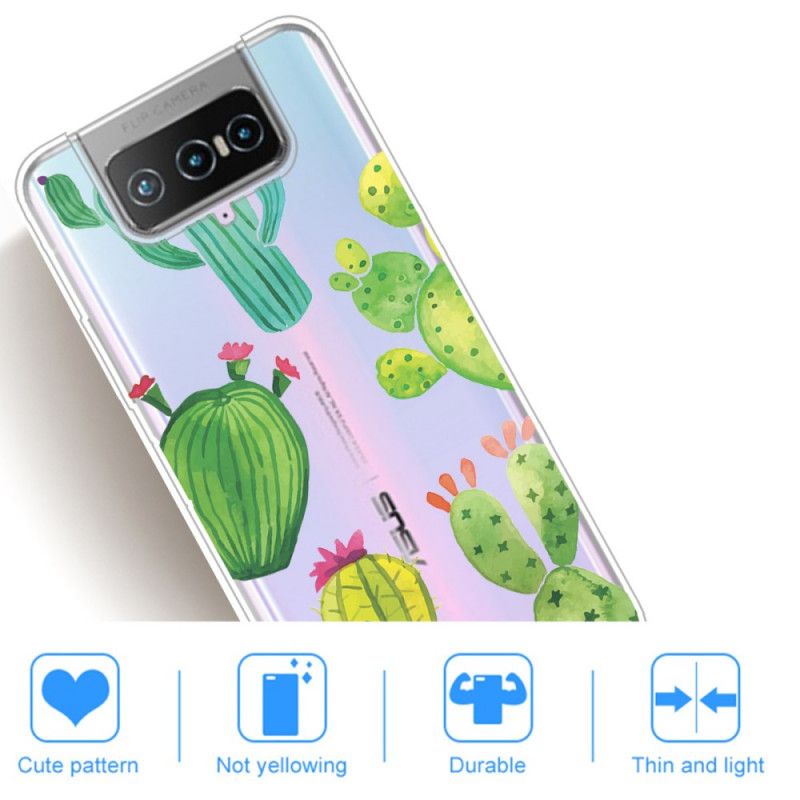 Cover Asus Zenfone 7 / 7 Pro Akvarel Kaktus