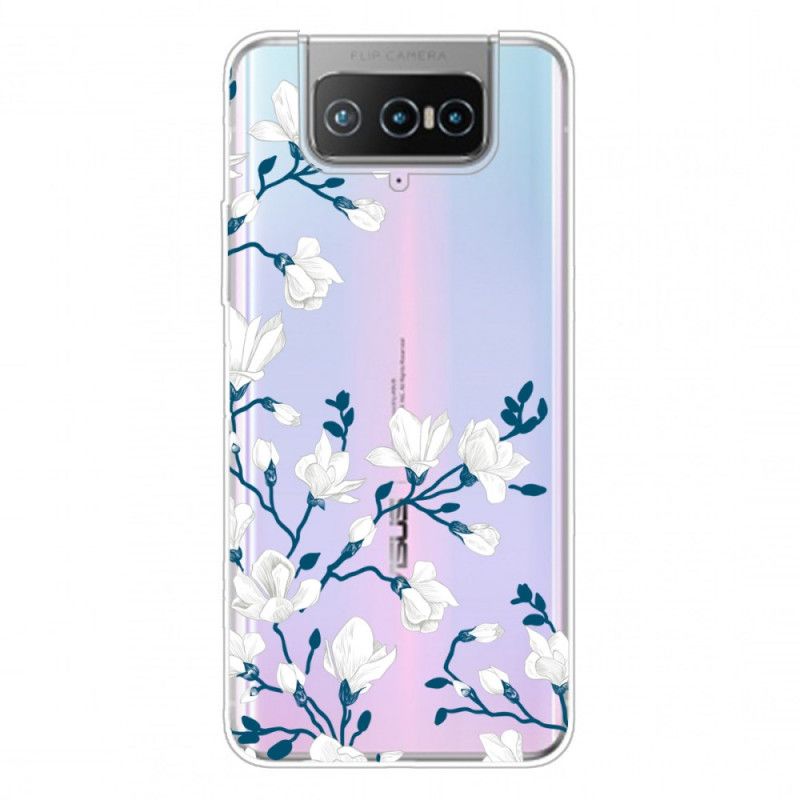 Cover Asus Zenfone 7 / 7 Pro Hvide Blomster Beskyttelse