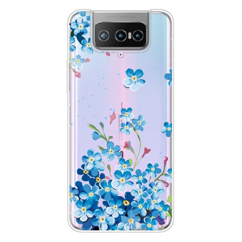 Cover Asus Zenfone 7 / 7 Pro Mobilcover Blå Blomster