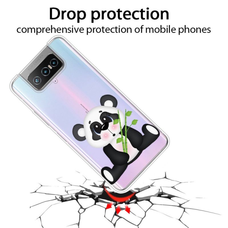 Cover Asus Zenfone 7 / 7 Pro Mobilcover Gennemsigtig Trist Panda