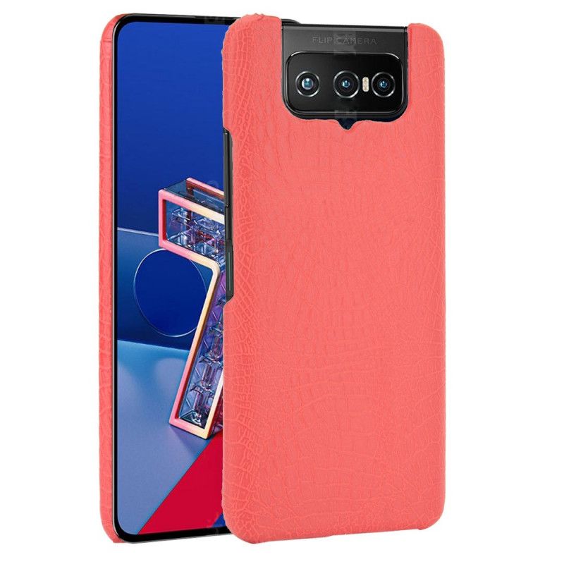 Cover Asus Zenfone 7 / 7 Pro Sort Krokodillehudeffekt