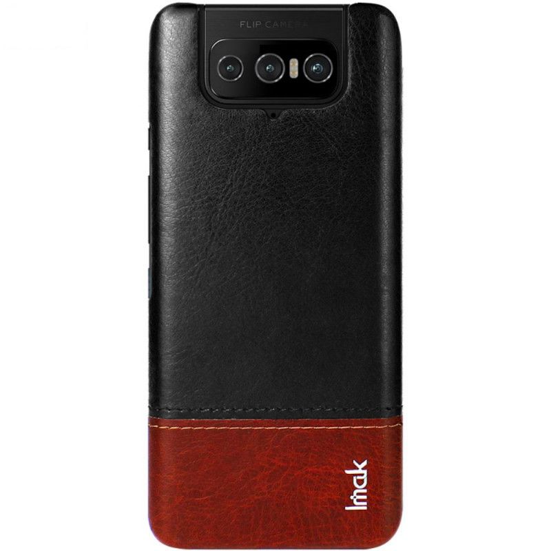 Cover Asus Zenfone 7 / 7 Pro Sort Mobilcover imak Ruiyi Serie Læder Effekt