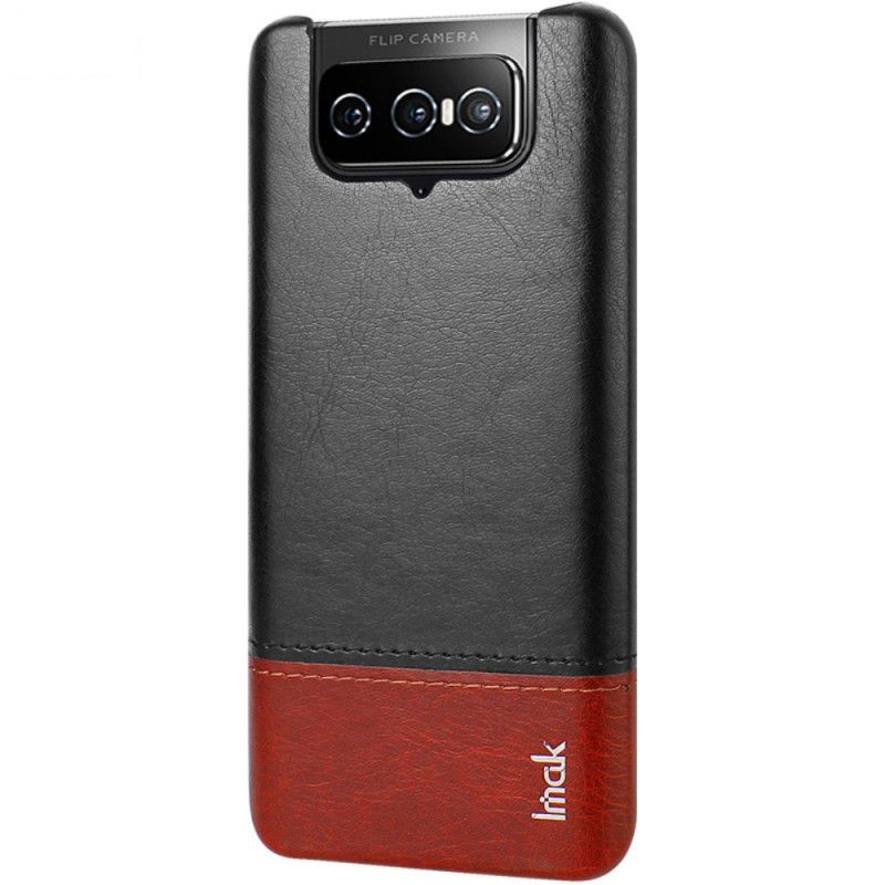 Cover Asus Zenfone 7 / 7 Pro Sort Mobilcover imak Ruiyi Serie Læder Effekt