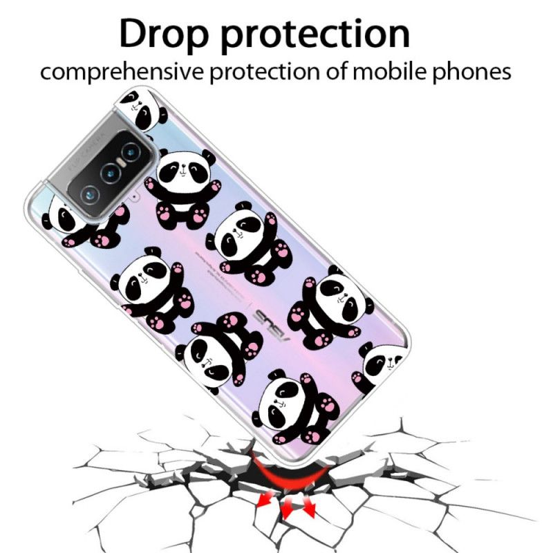 Cover Asus Zenfone 7 / 7 Pro Top Sjove Pandaer