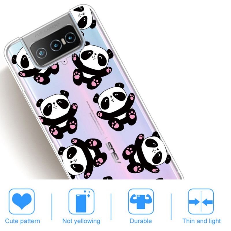 Cover Asus Zenfone 7 / 7 Pro Top Sjove Pandaer