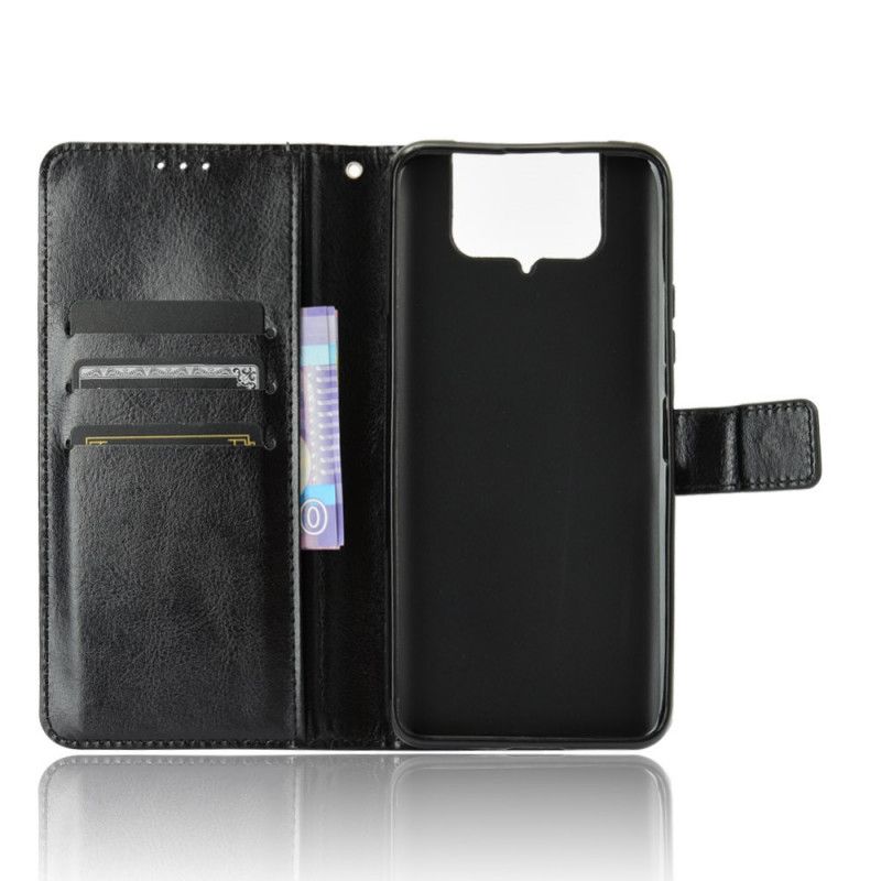 Flip Cover Asus Zenfone 7 / 7 Pro Sort Mobilcover Prangende Kunstlæder