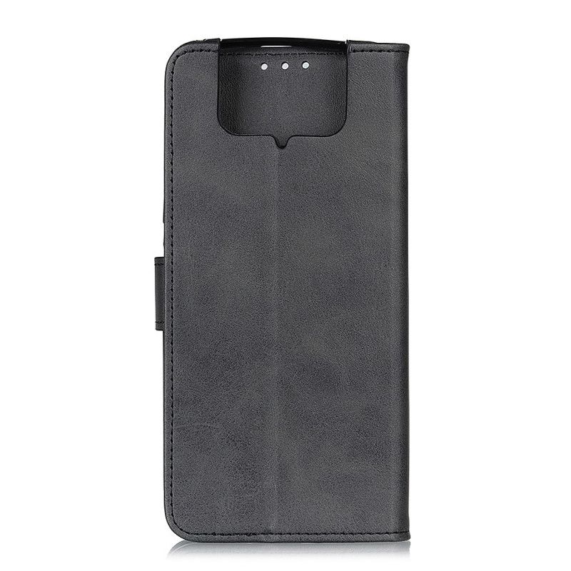 Flip Cover Læder Asus Zenfone 7 / 7 Pro Sort Retro Mat Læder Effekt