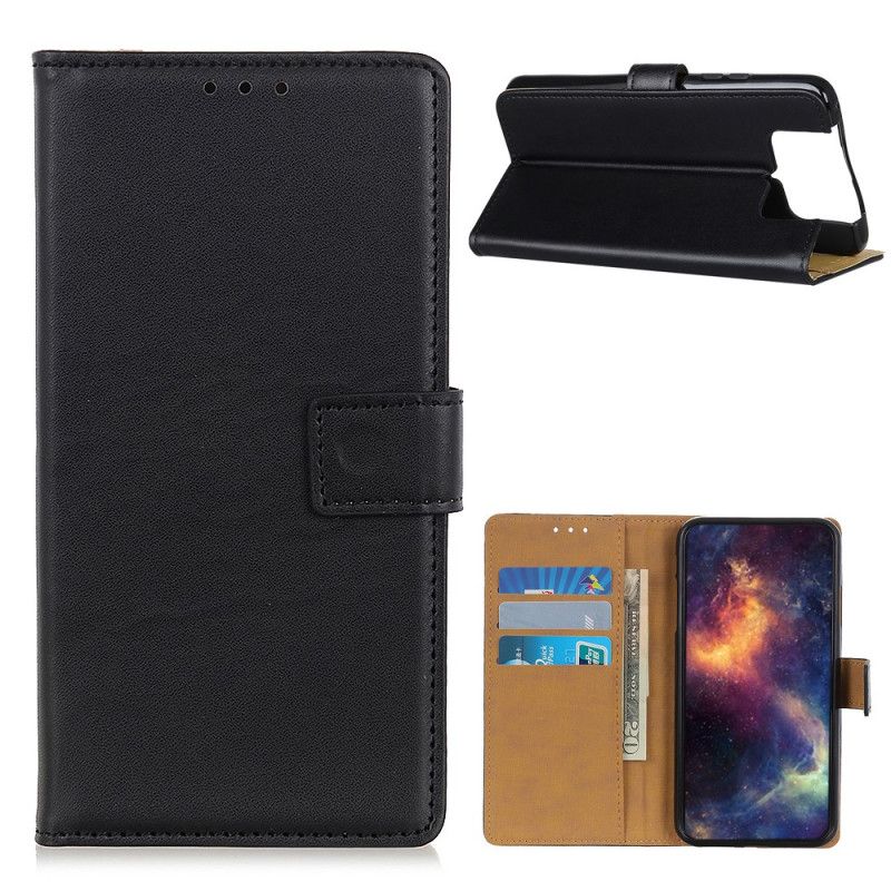 Flip Cover Læder Asus Zenfone 7 / 7 Pro Sort Simpelt Kunstlæder