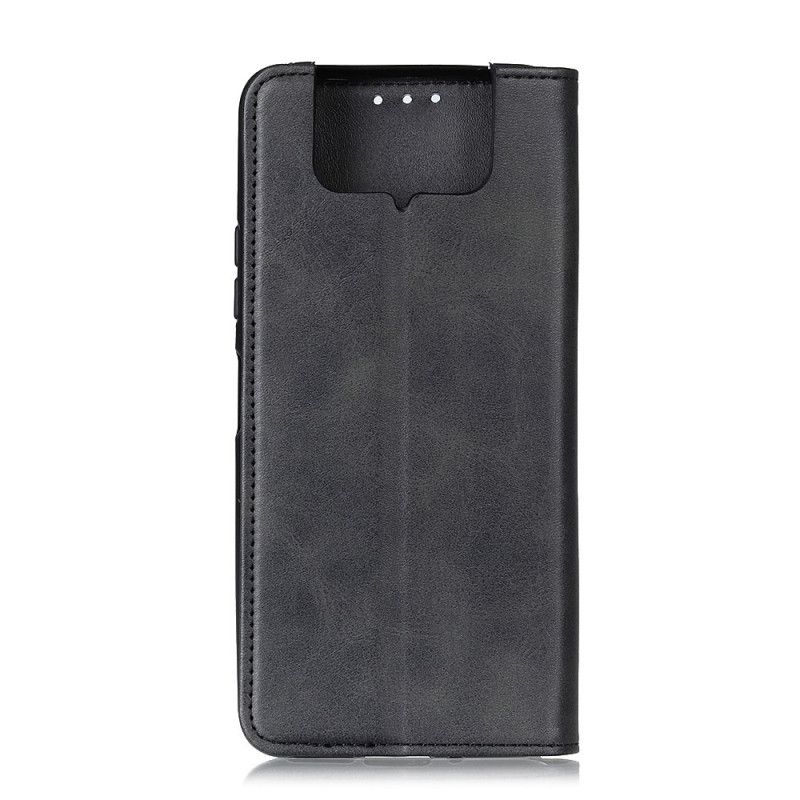 Læder Cover Asus Zenfone 7 / 7 Pro Sort Delt Læder