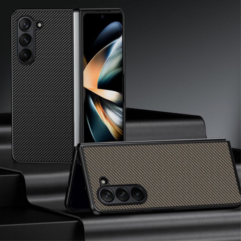 Cover Samsung Galaxy Z Fold 5 Carbon Fiber Og Microfiber Line