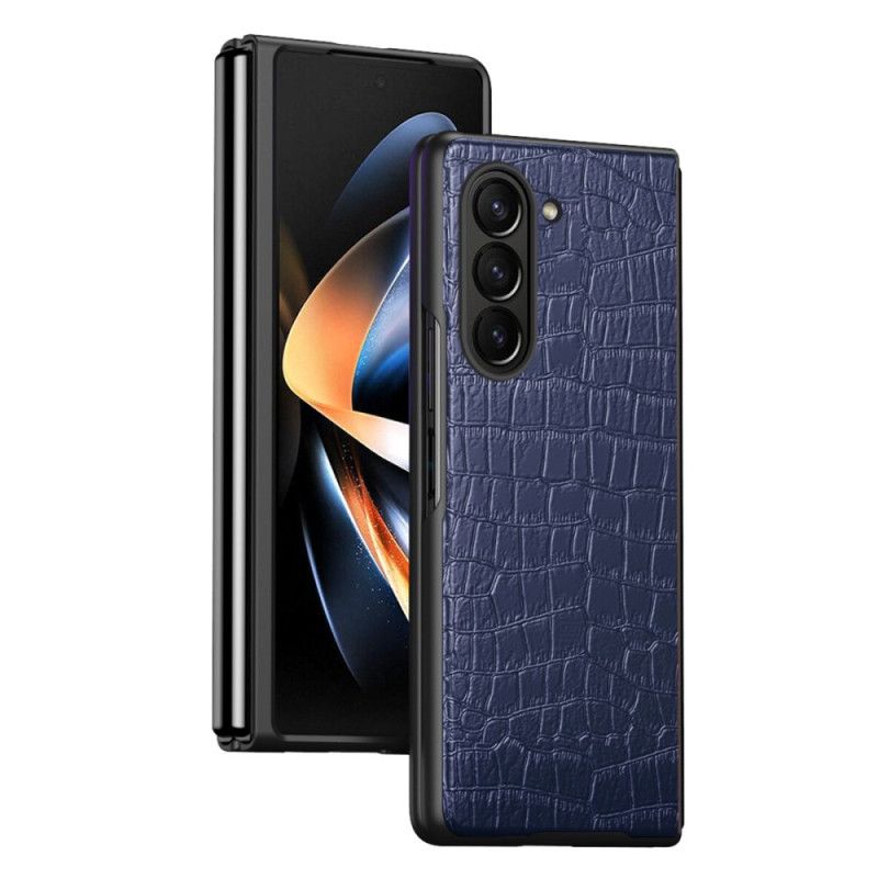 Cover Samsung Galaxy Z Fold 5 Telefon Etui Krokodillelæderstil