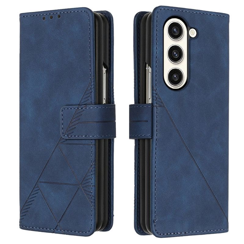 Flip Cover Samsung Galaxy Z Fold 5 Trekantmønster