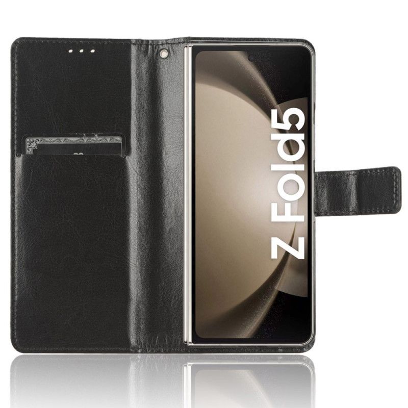 Læder Cover Samsung Galaxy Z Fold 5 Forretning I Lanière