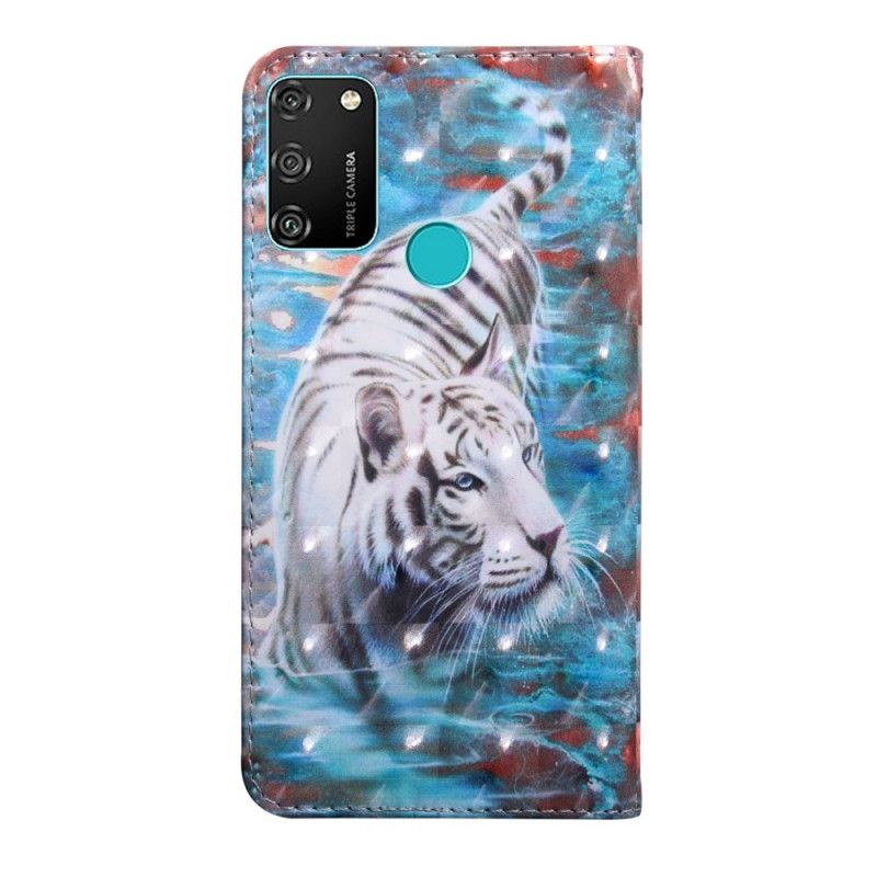 Flip Cover Læder for Honor 9A Tiger I Vandet