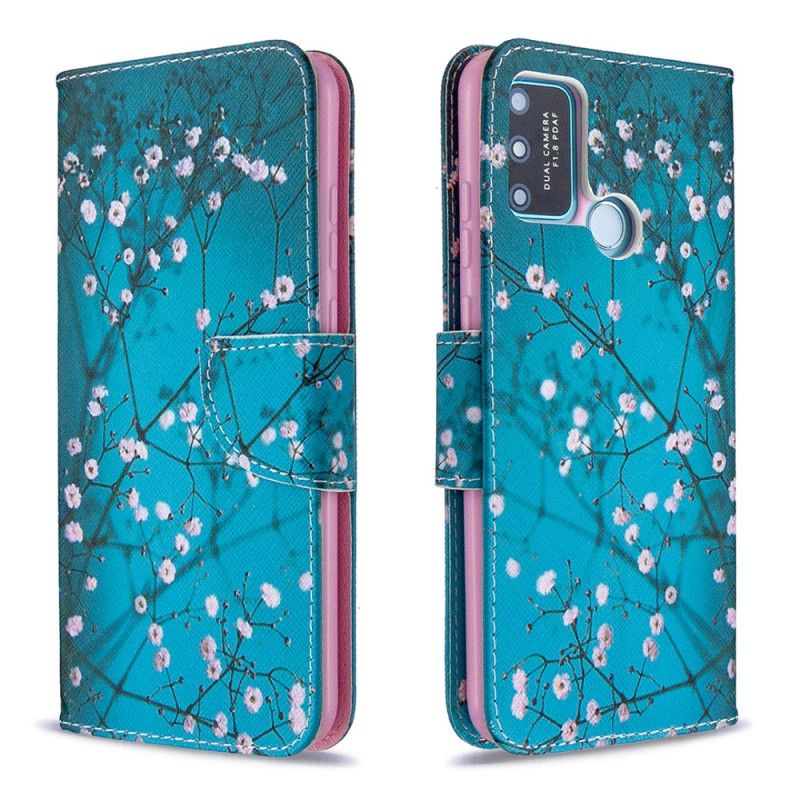 Flip Cover Læder Honor 9A Blomstrende Træ Beskyttelse