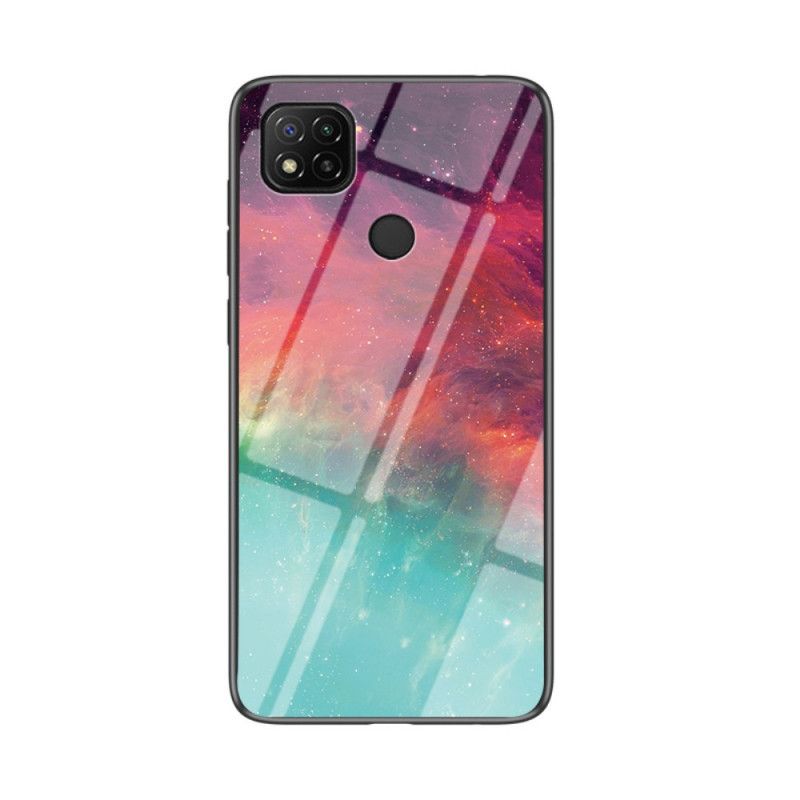 Cover for Xiaomi Redmi 9C Hvid Skønhedshærdet Glas