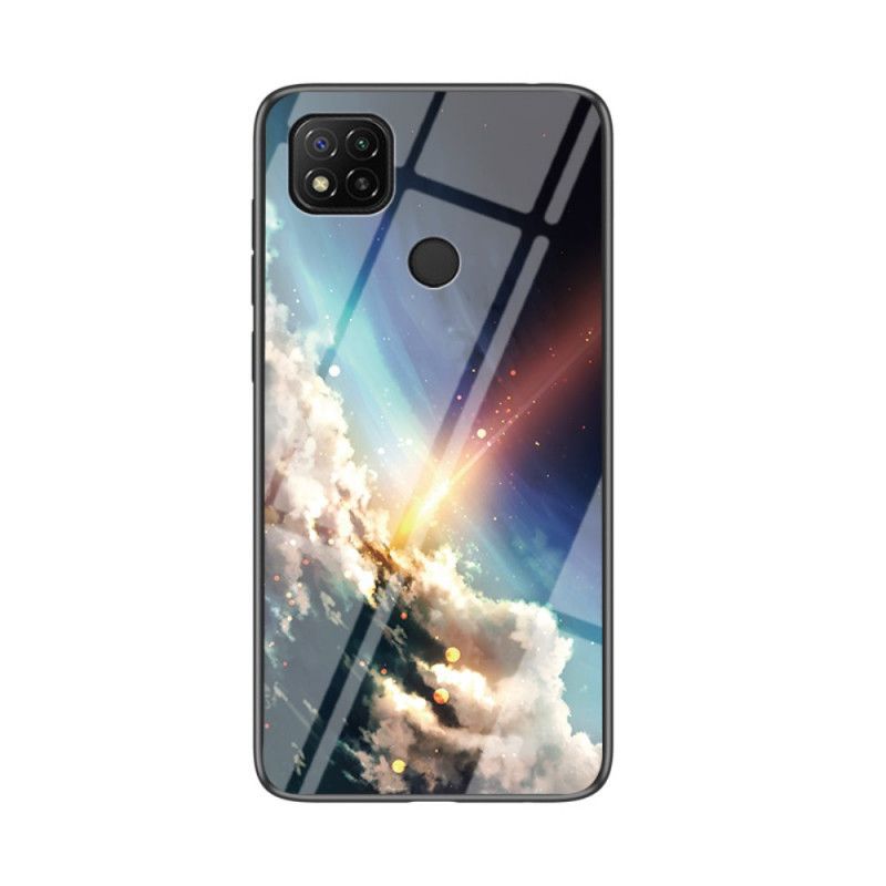 Cover for Xiaomi Redmi 9C Hvid Skønhedshærdet Glas