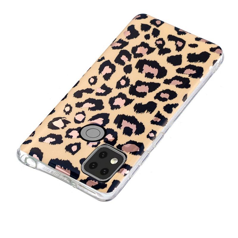 Cover for Xiaomi Redmi 9C Marmor I Leopardstil