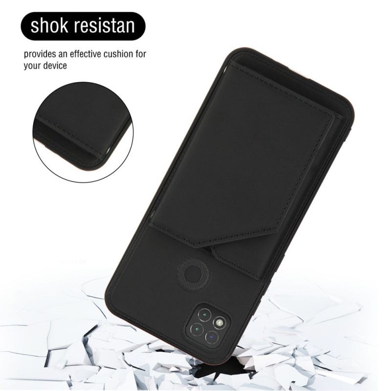 Cover for Xiaomi Redmi 9C Sort Multi-Card Håndfri Support