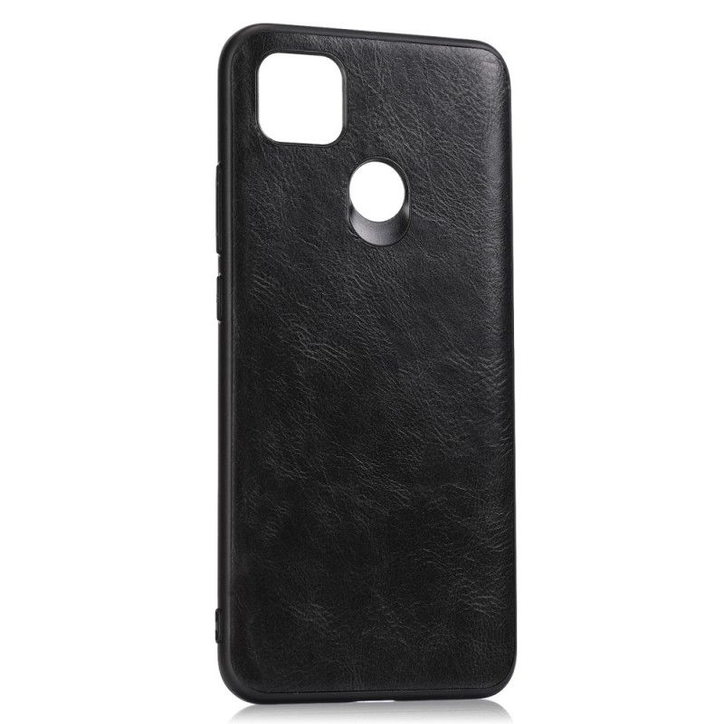 Cover for Xiaomi Redmi 9C Sort Raffineret Look I Lædereffekt