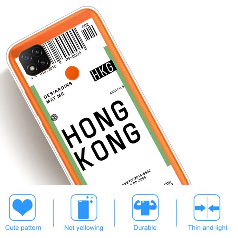 Cover Xiaomi Redmi 9C Boardingkort Til Hong Kong