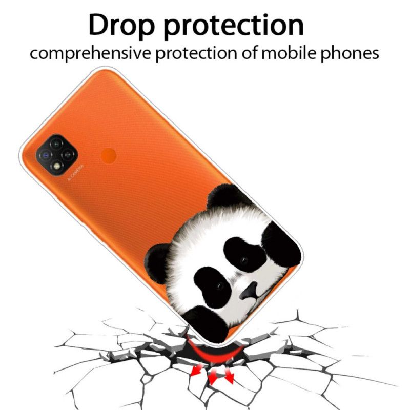 Cover Xiaomi Redmi 9C Gennemsigtig Panda Beskyttelse