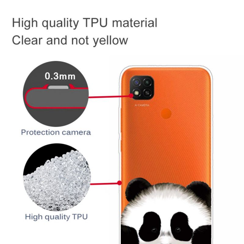 Cover Xiaomi Redmi 9C Gennemsigtig Panda Beskyttelse