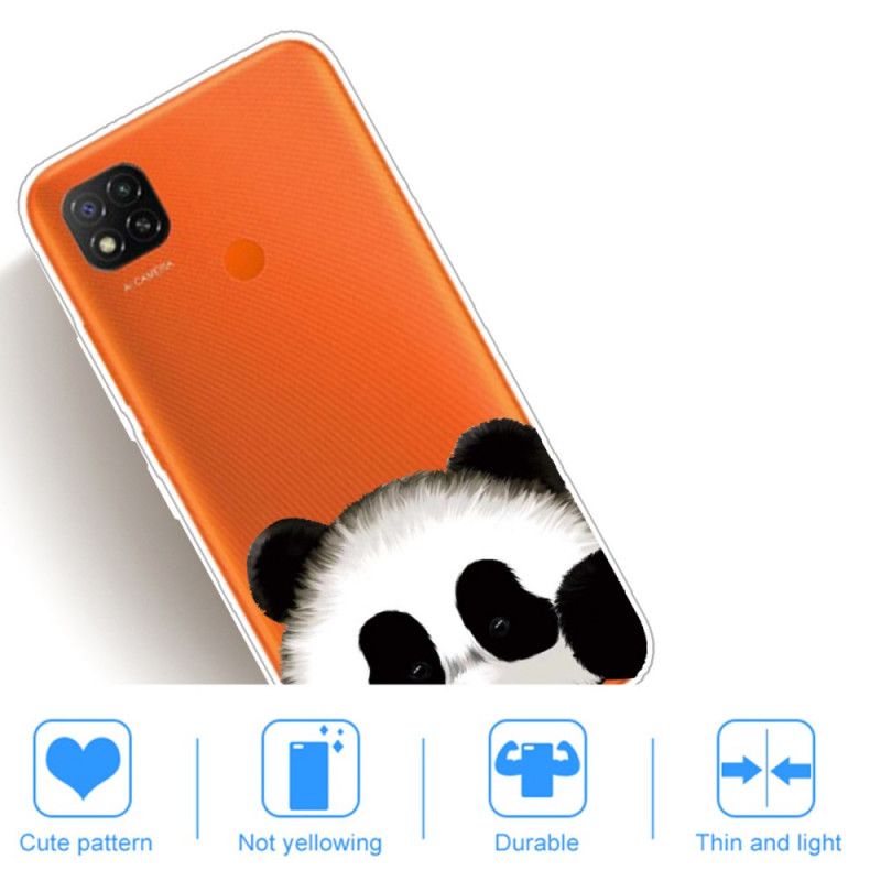 Cover Xiaomi Redmi 9C Gennemsigtig Panda Beskyttelse